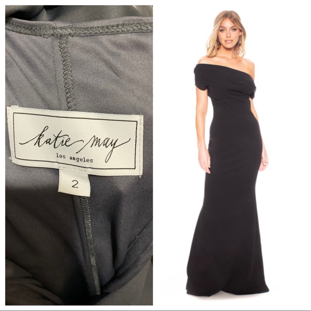 Katie May Hannah off the shoulder gown NWOT